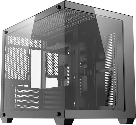 Darkflash B275 Pro Gaming Mini Tower Κουτί Υπολογιστή με Πλαϊνό Παράθυρο και ARGB Φωτισμό Μαύρο