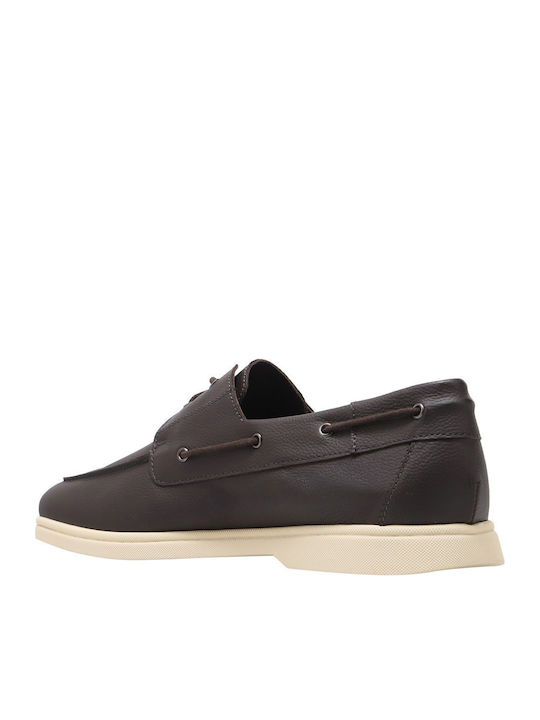 Δερμάτινα Ανδρικά Loafers σε Καφέ Χρώμα