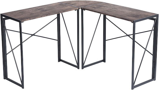 Birou Colțar 38x119.5x75cm Negru și Wenge Birou Colțar 38x119.5x75cm Negru și Wenge