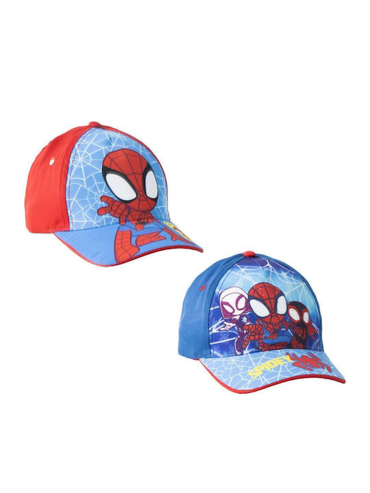Cerda Kids' Hat Jockey Fabric Spiderman Blue
