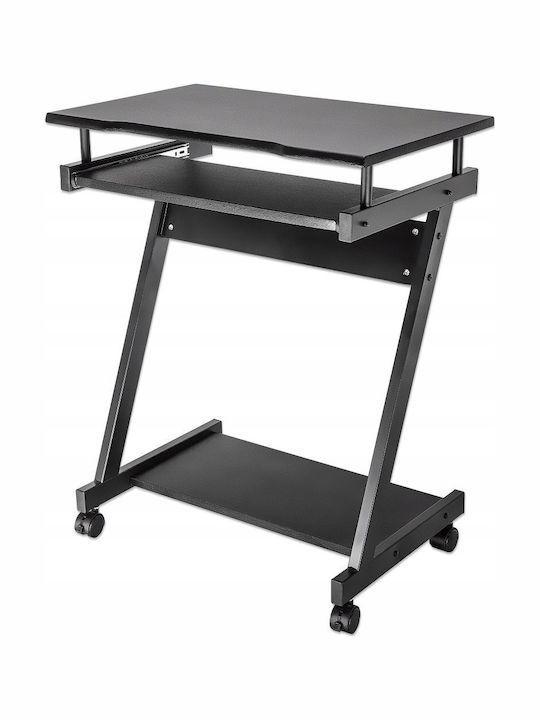 Techly Ica-tb 935b Computer Desk with Keyboard Shelf Black 730x590x370 Mm