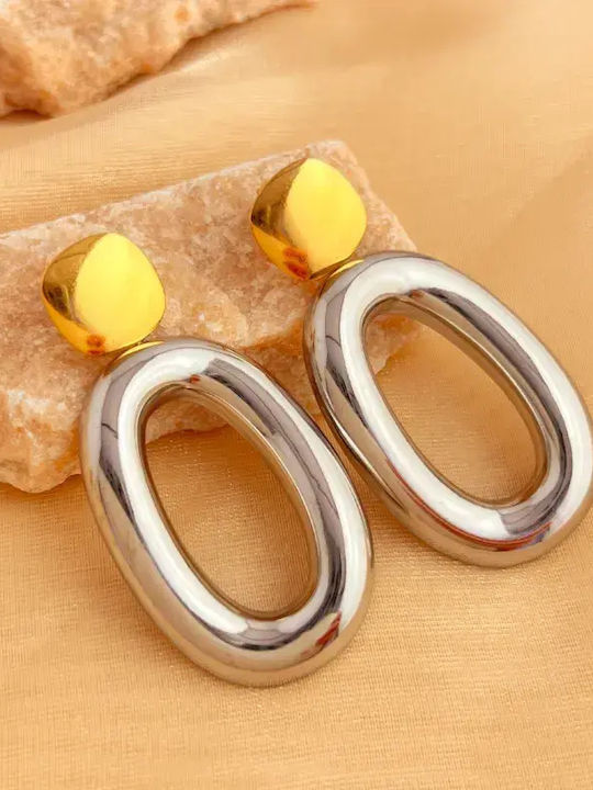 Stud Earrings Made of Steel