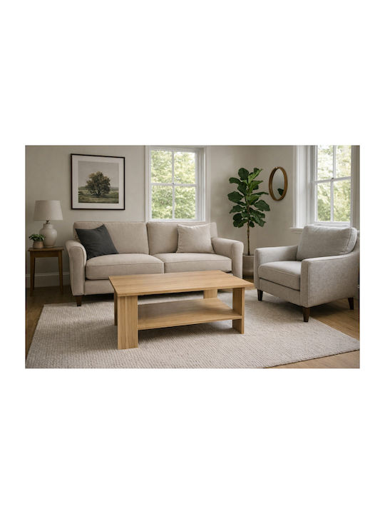 Masa De Cafea Centrală Rectangulară Din Lemn White Oak Lățime 60xLungime 87xÎnălțime 43 Cm