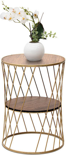 Side Table Jaspin Gold / Walnut