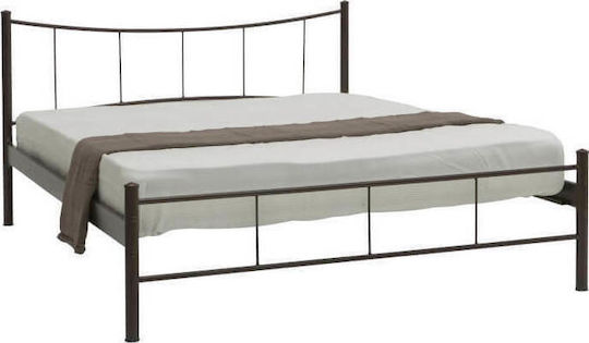 Pat Dublu Metalic Cupru Pentru Saltea 150x190cm