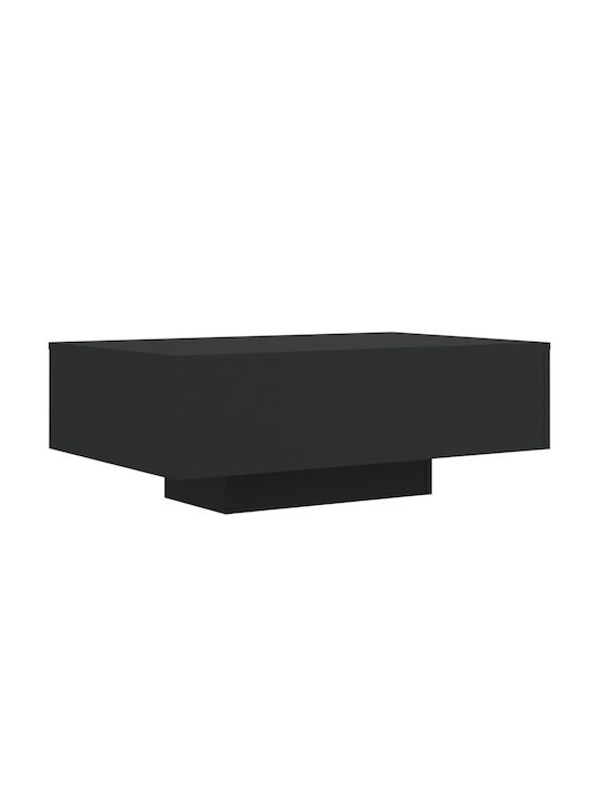 Rectangular Central Wooden Black Coffee Table W85xL55xH31cm