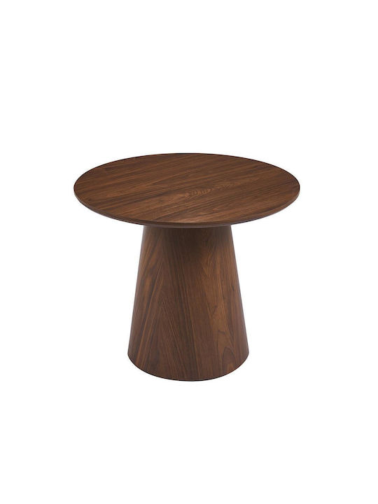 Round Side Coffee Table Tango Wooden Brown W60xL60xH48cm