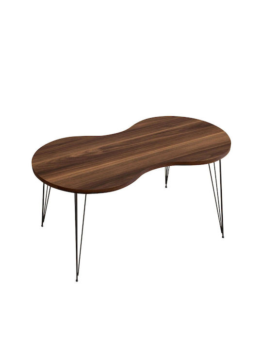 Oval Zentral Kaffeetisch Sade Holz Nussbaum M90xB41xH40cm