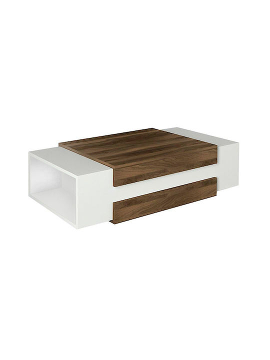 Rechteckiger Zentral Kaffeetisch Nora Holz Braun M110xL60.6xH31cm GP042-0069 1