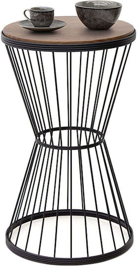 Side Table Hoffman Walnut Black
