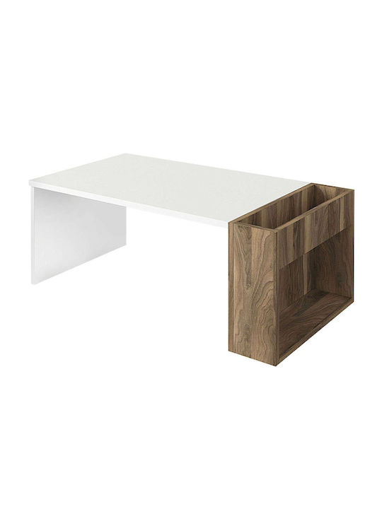 Rectangular Central Coffee Table View Wooden Brown W95xL50xH34cm