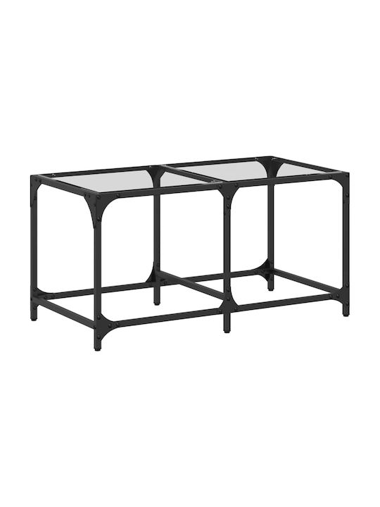 Rectangular Central Glass Transparent Coffee Table W78.5xD40xH40cm
