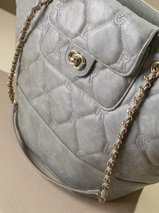 Leder Damen Handtaschen und Damentaschen Shopper Schulter Gold