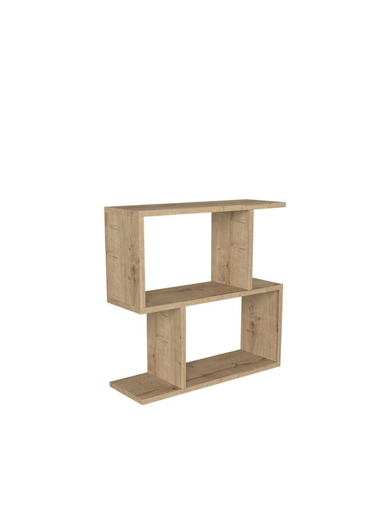 Rectangular Side Coffee Table Mathraki Wooden Beige W60xL20xH60cm