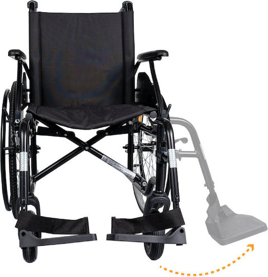 Mobiak Инвалидна Количка 24" Сгъваема 43cm 0810841 Черна