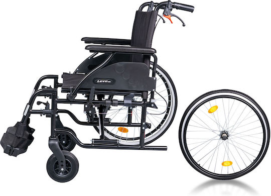 Mobiak Levo Инвалидна Количка 24" Сгъваема 46cm 0810842 Черна