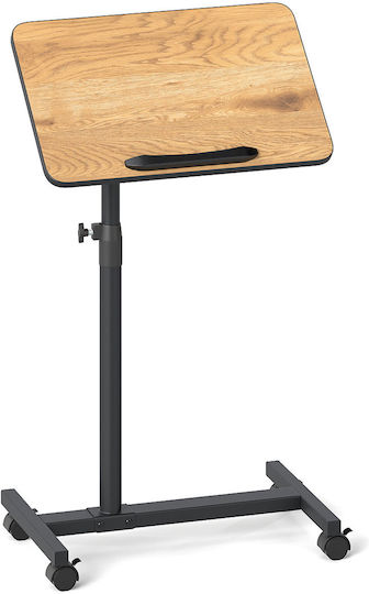 Side Table with Wheels Natural Colour
