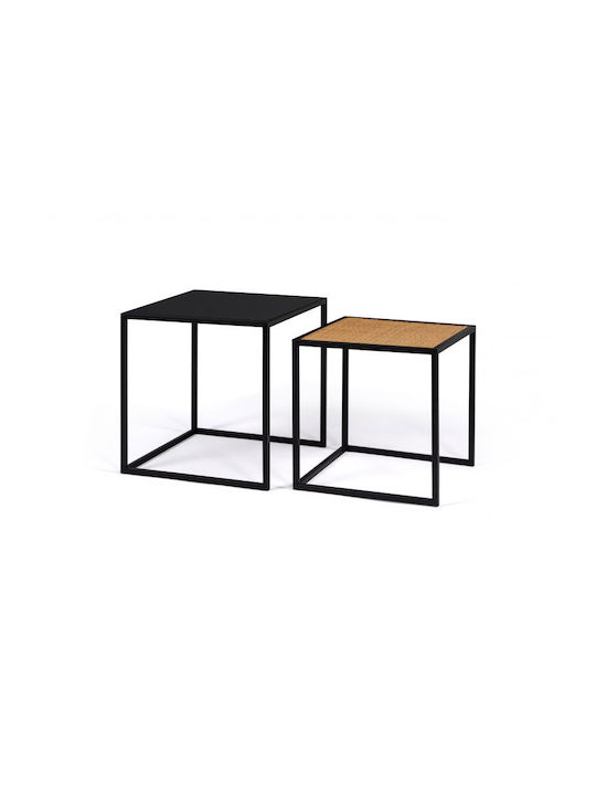 Set Zigon Pătrat Lagos Din Lemn Bej 2 Buc M45xL45xÎ45cm