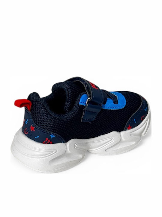 Kinder Sneaker mit Bügel- und Schleifenverschluss und Lichtern Marineblau