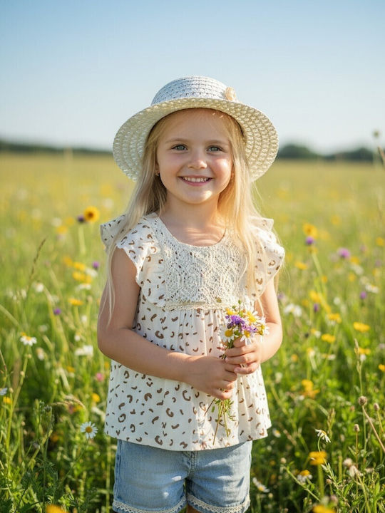 Kids Clothing Set with Shorts Summer 2 Pieces Ecru
