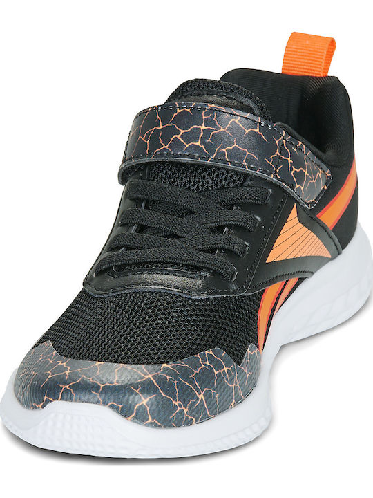 Rush Runner 5 Kids Sports Shoes Running with Hoop & Loop Closure Black