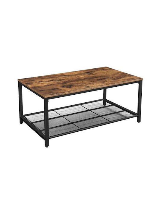 Masa Centrală Rectangulară Din Lemn Rustic Maro L106xL60xÎ45cm