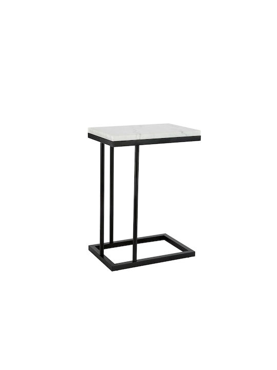 Rechteckiger Beistelltisch aus Metall Weiß M36xLänge24.5xHöhe50cm