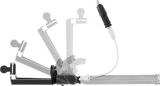 1 M Rotating Extendable Iphone Selfie Stick Silver