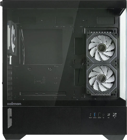 Zalman Chronix V2 Gaming Midi Tower Κουτί Υπολογιστή με Πλαϊνό Παράθυρο και ARGB Φωτισμό Μαύρο