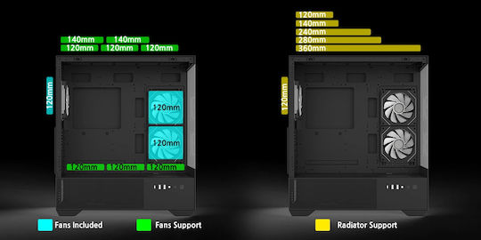 Zalman Chronix V2 Gaming Midi Tower Κουτί Υπολογιστή με Πλαϊνό Παράθυρο και ARGB Φωτισμό Μαύρο