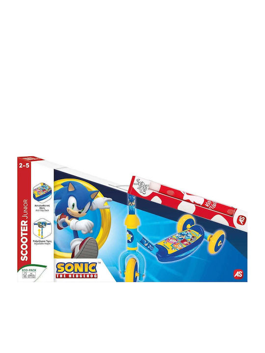 Παιχνιδολαμπάδα Παιδικό Scooter Με 3 Ρόδες Sonic για 2+ Ετών AS