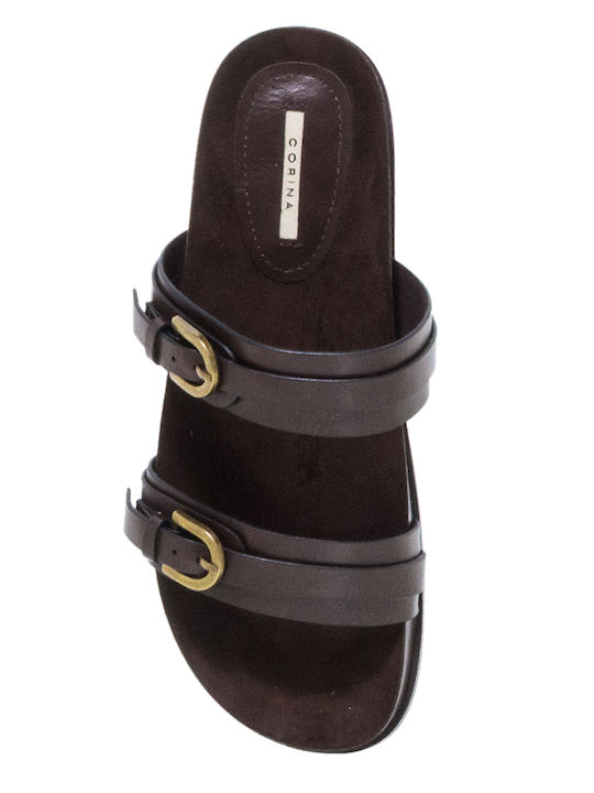 Γυναικεία Ανατομικά Σανδάλια Dark Brown Regular Fit