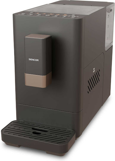 Sencor Automatic Espresso Machine 1350W 20bar Pressure for Cappuccino with Grinder Black SES 6100BK