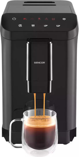 Sencor Automatic Espresso Machine 1350W 20bar Pressure for Cappuccino with Grinder Gray SES 6000BK
