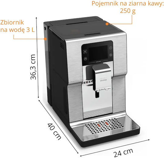 Krups Experience Automat Espressoare 1550W Presiune 15bar pentru Cappuccino cu Râșniță Gri 1386990