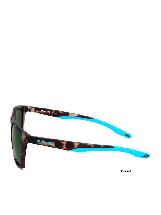 Lotto Unisex Sunglasses With Brown Frame And Green Lens 7227-077142