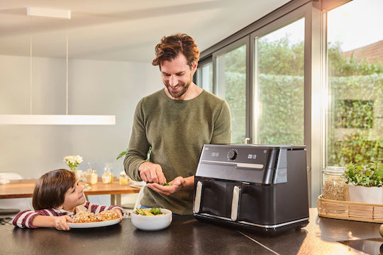 Braun Air Fryer με Διπλό Αποσπώμενο Κάδο 10lt Μαύρο TD5073