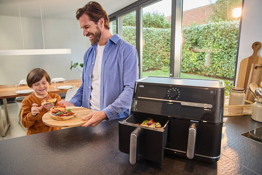 Braun Air Fryer με Διπλό Αποσπώμενο Κάδο 10lt Μαύρο TD5073