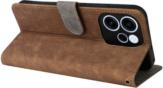 Brush Magnetic Wallet Brown (Oppo Reno15 F)