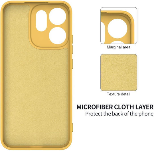 Solid Color Silicone Back Cover Yellow (Oppo Reno15 Pro 5g)