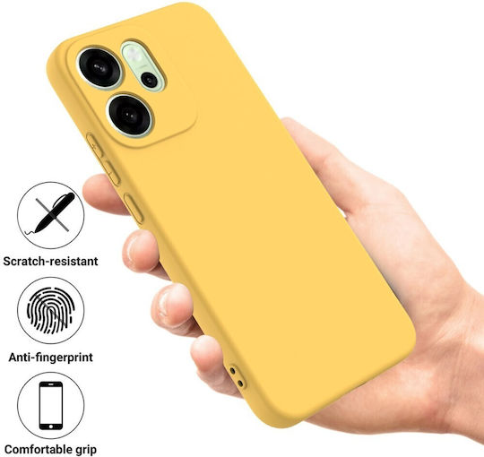 Solid Color Silicone Back Cover Yellow (Oppo Reno15 Pro 5g)