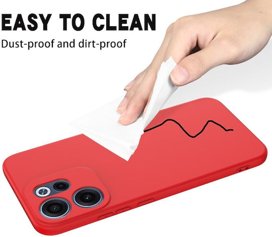 Solid Color Silicone Red Back Cover (Oppo Reno15 F)