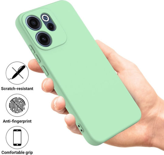 Solid Color Silicone Green Back Cover (Oppo Reno15 F)