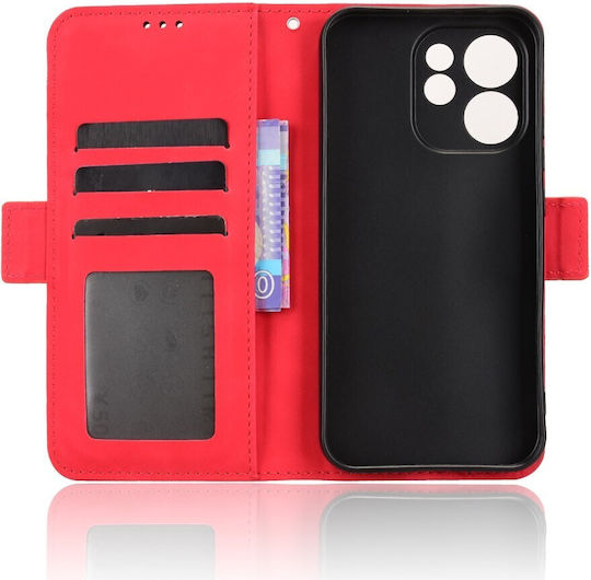 Multiple Cards Wallet Red (Oppo Reno15 F)