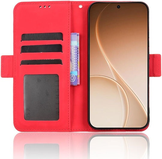 Multiple Cards Wallet Red (Oppo Reno15 F)