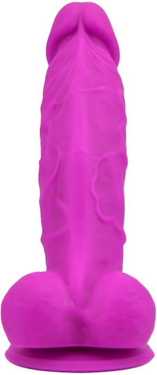 17.0cm Liquid Silicone Realistic Dildo Purple Loving Joy