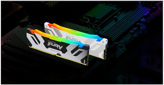 Kingston Fury Renegade RGB 32GB DDR5 RAM с Скорост 6400 за Настолен Компютър