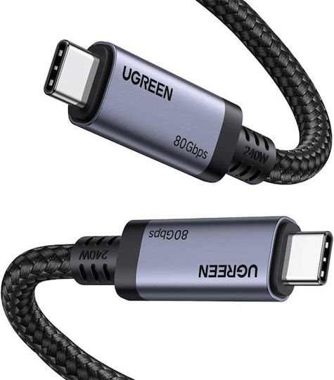Ugreen USB 4 Video Cable USB-C male - USB-C 240W PD Μαύρο 1m 65383