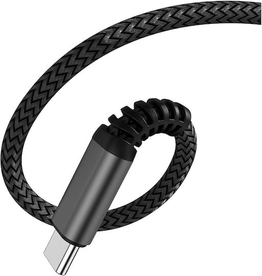 4Smarts Braided USB 2.0 Cable USB-C Male - USB-C 100W PD Black 1.5m