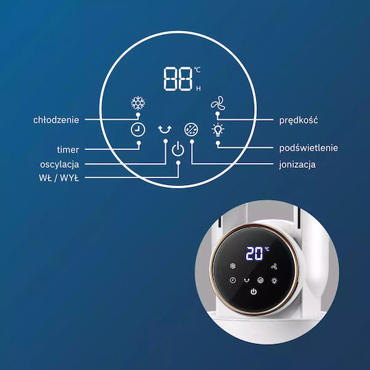 Webber Bladeless Fan 65W with Remote Control White